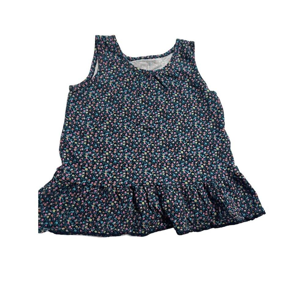 Baby GAP Floral Tank Top Ruffle Edge Girl's Size 2 Excellent Very gently used co